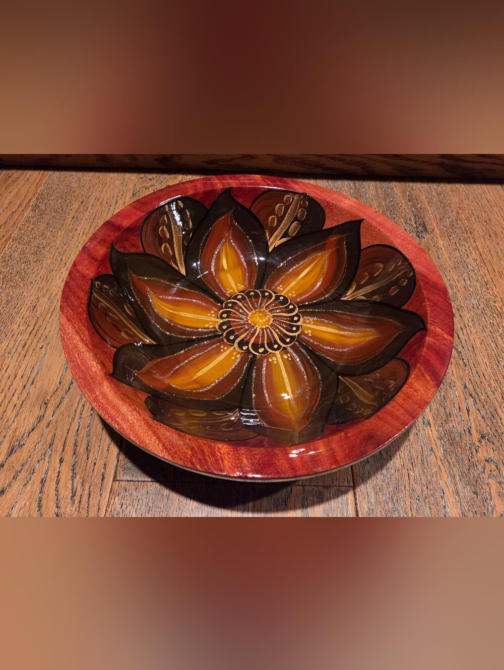 Decorative Wooden Bowl (12"W x 3"H) - Made In Mexico (Los Cabos)